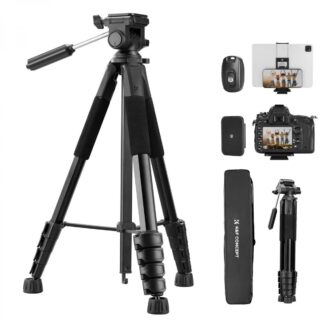 K&F Concept Lightweight Tripod, Lightweight Portable Travel Outdoor DSLR Tripods for Camera Phone Video Recording Tripod Stand, Cellphone Clip for Smartphone Live Streaming Vlog, Lagos, Nigeria
