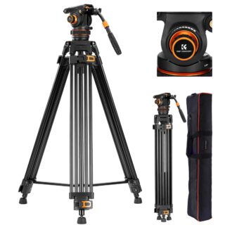 K&F Aluminum Transverse with Fluid Head, Camera Tripod with Fluid Head Max Loading Capacity, Camcorders Camera, Lagos Nigeria