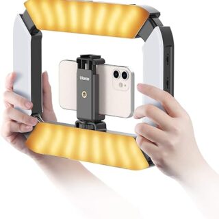Ulanzi U200 Camera Ring Light Video Rig with Light, Cell Phone Handheld Stabilizer with Ring Light, In Lagos Nigeria